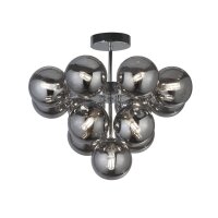 Deckenlampe Rauchglas &Oslash; 41 cm 13x G9 Grau Chrom...