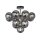 Deckenlampe Rauchglas Ø 41 cm 13x G9 Grau Chrom CARTER