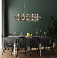 Pendelleuchte groß B: 100 cm 25x G9 Rauchglas...