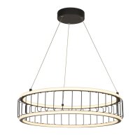 LED Kronleuchter Rind Schwarz Weiß D: 57,5 cm...