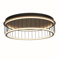 LED Deckenleuchte rund Ø 60 cm Schwarz Weiß...