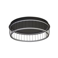 LED Deckenleuchte rund Ø 60 cm Schwarz Weiß...