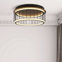 Deckenlampe LED rund Schwarz Weiß 3000 K 1074 lm D:...