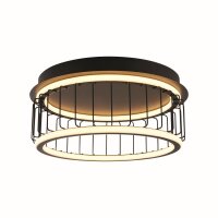 Deckenlampe LED rund Schwarz Weiß 3000 K 1074 lm D:...