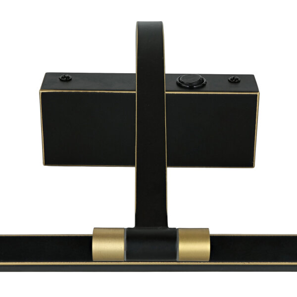 Bilderleuchte LED in Schwarz-Gold Antik 3000 K B: 70 cm lang