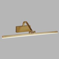 Schmale Bilderleuchte LED verstellbar in Messing B: 51 cm