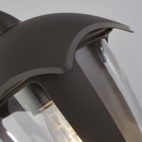Außenwandlampe IP44 Anthrazit E27 H: 26 cm Haus...