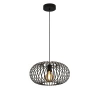 Pendelleuchte Schwarz Ø 39 cm Metall Schirm E27 ERIC
