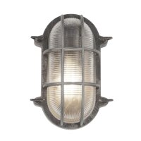 Außenwandlampe IP44 E27 H: 25 cm Maritim in Silber...