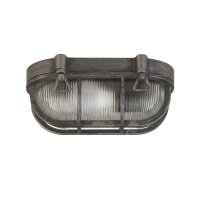 Außenwandlampe IP44 E27 H: 25 cm Maritim in Silber...