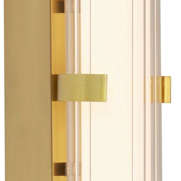 LED Wandleuchte Bad 63 cm IP44 Glas Metall in Gold
