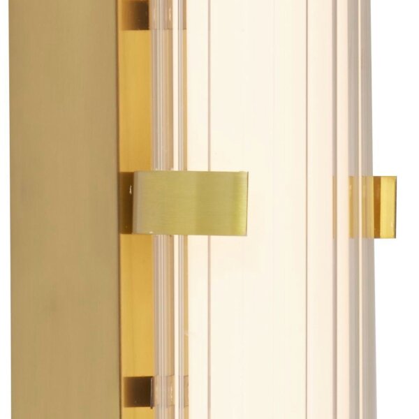 LED Wandlampe IP44 Glas Metall in Gold 43 cm Bad Spiegel