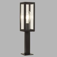 Außenlampe IP44 E27 45 cm Schwarz Glas Edelstahl...