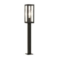 Außenleuchte Edelstahl Glas IP44 E27 90 cm Schwarz