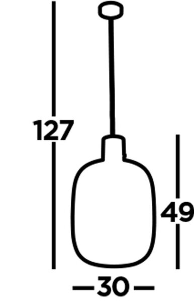 Pendelleuchte Glas D: 30 cm in Messing Bernstein E27 REAGAN