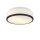 Runde Deckenlampe Bad Ø 29 cm Glas Weiß Schwarz blendarm