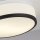 Runde Deckenlampe Bad Ø 29 cm Glas Weiß Schwarz blendarm
