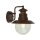 Außenlampe Wand IP44 H: 27 cm E27 Braun Glas Metall Maritim