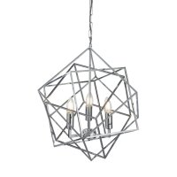 H&auml;ngeleuchte Chrom 3x E14 B: 48 cm Metall Modern HANNAH