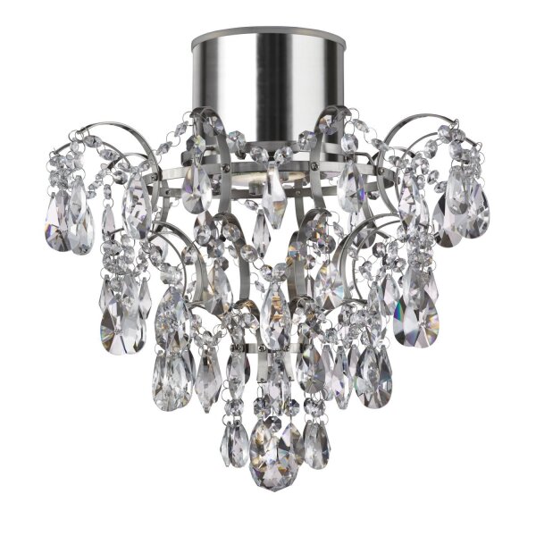 Deckenlampe IP44 Kristall Ø 36 cm GU10 Chrom Badezimmer