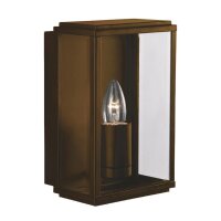 Wandleuchte außen E27 IP44 Rostbraun Glas Edelstahl...