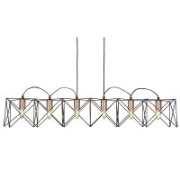 Hängelampe Metall 110 cm lang H: max. 145 cm Schwarz...