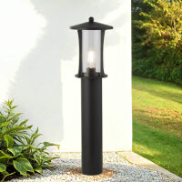 Stehleuchte außen IP44 73 cm E27 Schwarz Alu Glas...
