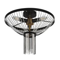 Deckenlampe rund Ø 40 cm Schwarz Kettel Metall...