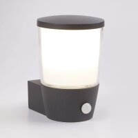 Außenlampe Wand Bewegungssensor IP44 E27 Anthrazit...
