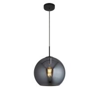 Hängeleuchte Rauchglas Ø 30 cm Grau Schwarz...