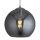 Hängelampe E27 D: 25 cm Chrom Rauchgrau Glas Metall