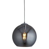 H&auml;ngelampe Rauchglas E27 &Oslash; 30 cm Kugel Schirm...