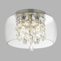 Deckenleuchte Badezimmer IP44 D: 28 cm Glas 3x G9
