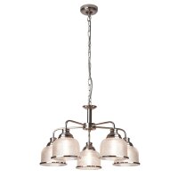 Hängeleuchte Glas Metall Ø 58 cm in Silber...
