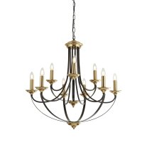 Kronleuchter Metall &Oslash; 78 cm 9-flammig E14 in Bronze JORGE