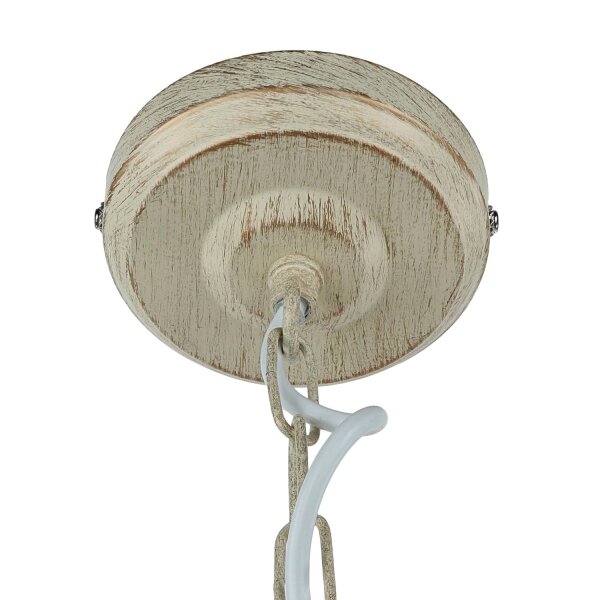 Kristall Kronleuchter Floral in Shabby Creme Gold Ø 50 cm