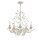 Kristall Kronleuchter Floral in Shabby Creme Gold Ø 50 cm