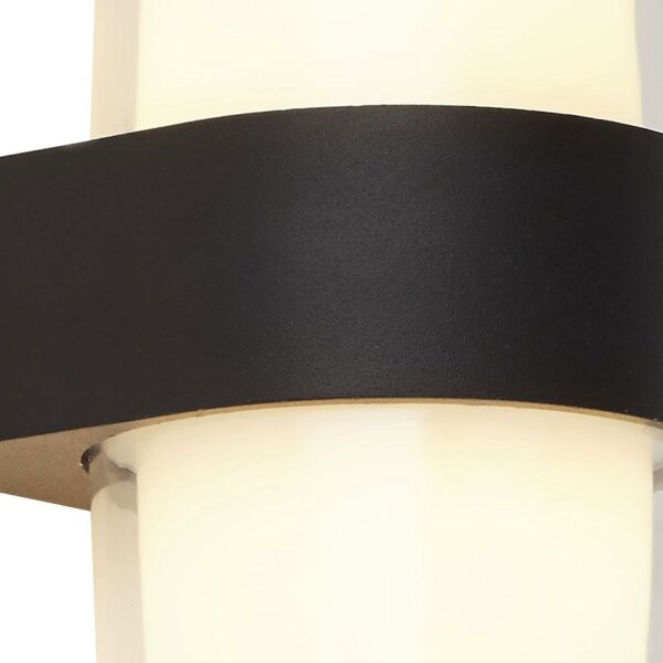 LED Außenwandleuchte IP44 Schwarz Weiß 3000 K Up Down