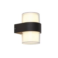 LED Au&szlig;enwandleuchte IP44 Schwarz Wei&szlig; 3000 K Up Down