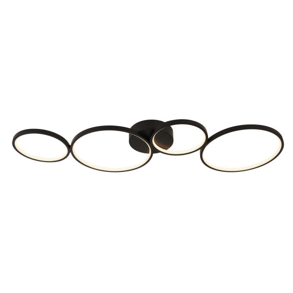 LED Deckenleuchte 3000 K B: 98 cm dimmbar Schwarz Weiß