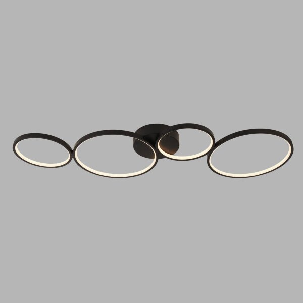 LED Deckenleuchte 3000 K B: 98 cm dimmbar Schwarz Weiß