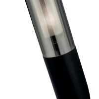 Außenwandleuchte IP44 Schwarz matt Rauchgrau E27...