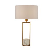 Tischleuchte Marmor Sockel H: 62 cm groß in Gold...