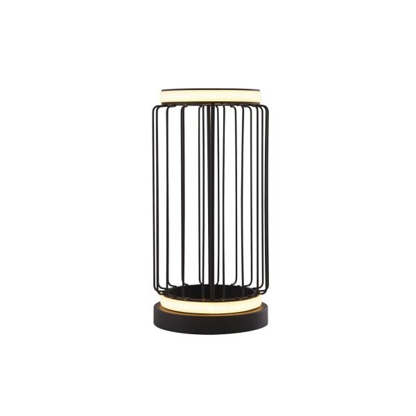 LED Tischleuchte Schwarz Weiß 33 cm Ø 16 cm Metall 3000 K