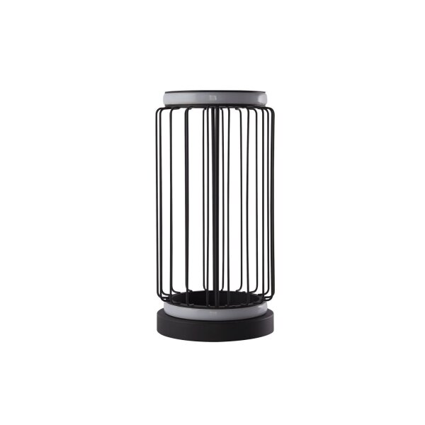 LED Tischleuchte Schwarz Weiß 33 cm Ø 16 cm Metall 3000 K