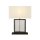 Tischleuchte Schwarz Weiß Samt Glas Metall 53 cm E27