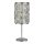 Tischleuchte Kristall Metall 47 cm D: 19,5 cm Chrom Klar