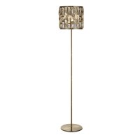 Stehlampe 155 cm in Messing Antik Champagner E27 Art...