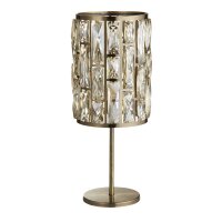 Tischlampe in Messing Antik Champagner E14 47 cm Kristall
