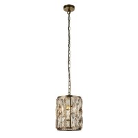 Pendelleuchte Art D&eacute;co D: 22 cm E27 Kristall Schirm